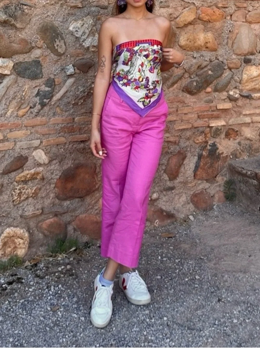 J Crew Pink Linen Pants in Size 2